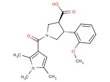 (3S*,4R*)-4-(2-methoxyphenyl)-1-[(1,2,5-trimethyl-1H-pyrrol-3-yl)carbonyl]pyrrolidine-3-carboxylic acid