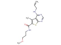 4-(allylamino)-N-(3-methoxypropyl)-5-methylthieno[2,3-d]pyrimidine-6-carboxamide