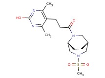 4,6-dimethyl-5-{3-[(1R*,5R*)-3-(methylsulfonyl)-3,6-diazabicyclo[3.2.2]non-6-yl]-3-oxopropyl}pyrimidin-2-ol
