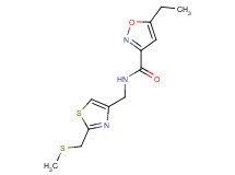 5-ethyl-N-({2-[(methylthio)methyl]-1,3-thiazol-4-yl}methyl)isoxazole-3-carboxamide