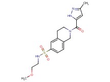 N-(2-methoxyethyl)-2-[(3-methyl-1H-pyrazol-5-yl)carbonyl]-1,2,3,4-tetrahydroisoquinoline-6-sulfonamide