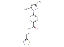 4-(3,5-dimethyl-1H-pyrazol-1-yl)-N-[2-(1,3-thiazol-2-yl)ethyl]benzamide