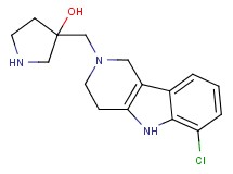 3-[(6-chloro-1,3,4,5-tetrahydro-2H-pyrido[4,3-b]indol-2-yl)methyl]-3-pyrrolidinol dihydrochloride