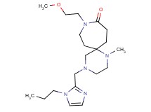 9-(2-methoxyethyl)-1-methyl-4-[(1-propyl-1H-imidazol-2-yl)methyl]-1,4,9-triazaspiro[5.6]dodecan-10-one