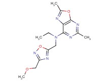 N-ethyl-N-{[3-(methoxymethyl)-1,2,4-oxadiazol-5-yl]methyl}-2,5-dimethyl[1,3]oxazolo[5,4-d]pyrimidin-7-amine