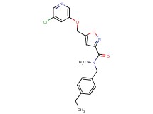 5-{[(5-chloro-3-pyridinyl)oxy]methyl}-N-(4-ethylbenzyl)-N-methyl-3-isoxazolecarboxamide