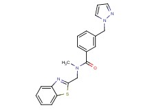 N-(1,3-benzothiazol-2-ylmethyl)-N-methyl-3-(1H-pyrazol-1-ylmethyl)benzamide