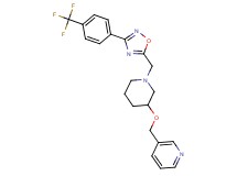 3-({[1-({3-[4-(trifluoromethyl)phenyl]-1,2,4-oxadiazol-5-yl}methyl)-3-piperidinyl]oxy}methyl)pyridine