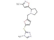 4-methyl-3-[(5-{[2-(3-methylisoxazol-5-yl)pyrrolidin-1-yl]methyl}-2-furyl)thio]-4H-1,2,4-triazole