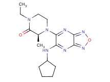 (3S*)-4-[6-(cyclopentylamino)[1,2,5]oxadiazolo[3,4-b]pyrazin-5-yl]-1-ethyl-3-methyl-2-piperazinone