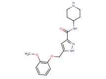 5-[(2-methoxyphenoxy)methyl]-N-piperidin-4-yl-1H-pyrazole-3-carboxamide