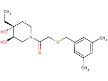(3R*,4R*)-1-{[(3,5-dimethylbenzyl)thio]acetyl}-4-ethylpiperidine-3,4-diol