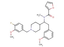 N-[1-[1-(4-fluoro-3-methoxybenzyl)-4-piperidinyl]-2-(3-methoxyphenyl)ethyl]-N-methyl-2-furamide