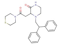 4-(2,2-diphenylethyl)-3-[2-oxo-2-(4-thiomorpholinyl)ethyl]-2-piperazinone