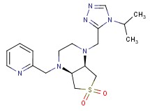 (4aS*,7aR*)-1-[(4-isopropyl-4H-1,2,4-triazol-3-yl)methyl]-4-(pyridin-2-ylmethyl)octahydrothieno[3,4-b]pyrazine 6,6-dioxide