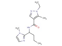 1-ethyl-5-methyl-N-[1-(1-methyl-1H-imidazol-2-yl)butyl]-1H-pyrazole-4-carboxamide