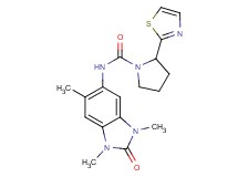 2-(1,3-thiazol-2-yl)-N-(1,3,6-trimethyl-2-oxo-2,3-dihydro-1H-benzimidazol-5-yl)pyrrolidine-1-carboxamide
