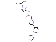 N-(2-isopropyl-2H-1,2,3-triazol-4-yl)-2-[3-(3-pyrrolidin-1-ylphenyl)-1H-pyrazol-1-yl]acetamide