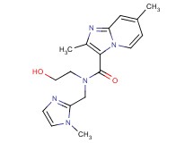 N-(2-hydroxyethyl)-2,7-dimethyl-N-[(1-methyl-1H-imidazol-2-yl)methyl]imidazo[1,2-a]pyridine-3-carboxamide