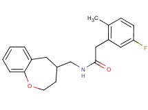 2-(5-fluoro-2-methylphenyl)-N-(2,3,4,5-tetrahydro-1-benzoxepin-4-ylmethyl)acetamide