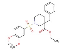 ethyl 3-benzyl-1-[(3,4-dimethoxyphenyl)sulfonyl]-3-piperidinecarboxylate