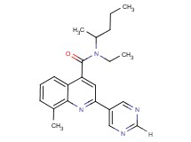 N-ethyl-8-methyl-N-(1-methylbutyl)-2-pyrimidin-5-ylquinoline-4-carboxamide