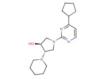 (3S*,4S*)-1-(4-cyclopentylpyrimidin-2-yl)-4-piperidin-1-ylpyrrolidin-3-ol