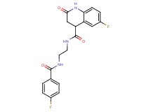 6-fluoro-N-{2-[(4-fluorobenzoyl)amino]ethyl}-2-oxo-1,2,3,4-tetrahydroquinoline-4-carboxamide
