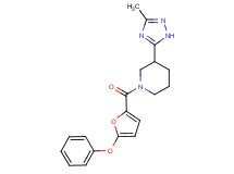 3-(3-methyl-1H-1,2,4-triazol-5-yl)-1-(5-phenoxy-2-furoyl)piperidine