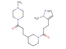 1-methyl-4-(3-{1-[3-(1-methyl-1H-pyrazol-5-yl)propanoyl]piperidin-3-yl}propanoyl)piperazine