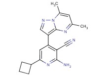 2-amino-6-cyclobutyl-4-(5,7-dimethylpyrazolo[1,5-a]pyrimidin-3-yl)nicotinonitrile