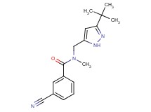 N-[(3-tert-butyl-1H-pyrazol-5-yl)methyl]-3-cyano-N-methylbenzamide