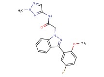2-[3-(5-fluoro-2-methoxyphenyl)-1H-indazol-1-yl]-N-(2-methyl-2H-1,2,3-triazol-4-yl)acetamide