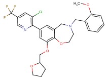 7-[3-chloro-5-(trifluoromethyl)-2-pyridinyl]-4-(2-methoxybenzyl)-9-(tetrahydro-2-furanylmethoxy)-2,3,4,5-tetrahydro-1,4-benzoxazepine
