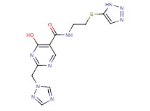 4-hydroxy-2-(1H-1,2,4-triazol-1-ylmethyl)-N-[2-(1H-1,2,3-triazol-5-ylthio)ethyl]pyrimidine-5-carboxamide