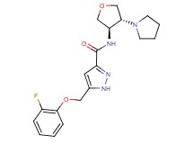 5-[(2-fluorophenoxy)methyl]-N-[(3R*,4R*)-4-pyrrolidin-1-yltetrahydrofuran-3-yl]-1H-pyrazole-3-carboxamide