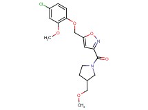 5-[(4-chloro-2-methoxyphenoxy)methyl]-3-{[3-(methoxymethyl)-1-pyrrolidinyl]carbonyl}isoxazole