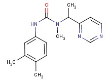 N'-(3,4-dimethylphenyl)-N-methyl-N-(1-pyrimidin-4-ylethyl)urea