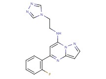 5-(2-fluorophenyl)-N-[2-(4H-1,2,4-triazol-4-yl)ethyl]pyrazolo[1,5-a]pyrimidin-7-amine