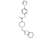 N-[4-(1H-pyrazol-1-yl)phenyl]-1-(4,5,6,7-tetrahydro-1,3-benzothiazol-2-ylmethyl)-4-piperidinecarboxamide