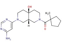 (4aS*,8aS*)-2-(6-aminopyrimidin-4-yl)-7-[(1-methylcyclopentyl)carbonyl]octahydro-2,7-naphthyridin-4a(2H)-ol