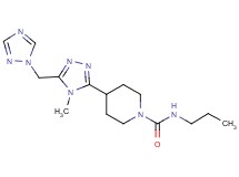 4-[4-methyl-5-(1H-1,2,4-triazol-1-ylmethyl)-4H-1,2,4-triazol-3-yl]-N-propylpiperidine-1-carboxamide