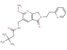 N-{[2-methoxy-5-oxo-6-(2-pyridin-2-ylethyl)-6,7-dihydro-5H-pyrrolo[3,4-b]pyridin-3-yl]methyl}-3,3-dimethylbutanamide