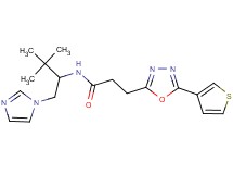 N-[1-(1H-imidazol-1-ylmethyl)-2,2-dimethylpropyl]-3-[5-(3-thienyl)-1,3,4-oxadiazol-2-yl]propanamide