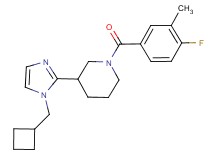 3-[1-(cyclobutylmethyl)-1H-imidazol-2-yl]-1-(4-fluoro-3-methylbenzoyl)piperidine