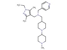 1-(1-ethyl-3,5-dimethyl-1H-pyrazol-4-yl)-N-[(1'-methyl-1,4'-bipiperidin-4-yl)methyl]-N-(4-pyridinylmethyl)methanamine