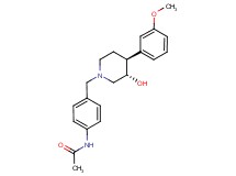 N-(4-{[(3S*,4S*)-3-hydroxy-4-(3-methoxyphenyl)piperidin-1-yl]methyl}phenyl)acetamide
