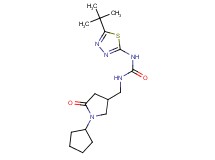 N-(5-tert-butyl-1,3,4-thiadiazol-2-yl)-N'-[(1-cyclopentyl-5-oxopyrrolidin-3-yl)methyl]urea
