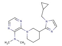 3-{3-[1-(cyclopropylmethyl)-1H-imidazol-2-yl]-1-piperidinyl}-N,N-dimethyl-2-pyrazinamine