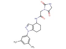 N-[1-(3,5-dimethylphenyl)-4,5,6,7-tetrahydro-1H-indazol-4-yl]-2-(2,5-dioxoimidazolidin-1-yl)acetamide